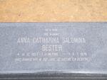 BESTER Anna Catharina Salomina nee v.d. MERWE 1903-1979