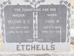 ETCHELLS John W. 1868-1954 & Helena S.E. BRITZ 1875-1944