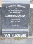 RENSBURG Marthinus Jacobus, van 1898-1971