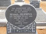 BENSON Maria Hermina 1894-1959