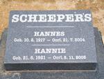 SCHEEPERS Hannes 1917-2004 & Hannie 1921-2005