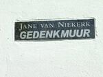 4. Overview on the Jane van Niekerk Memorial Wall