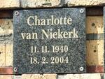 NIEKERK Charlotte, van 1940-2004