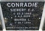 CONRADIE Siebert E.J. 1943-2005 & Wanda L. 1946-