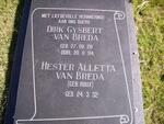 BREDA Dirk Gysbert, van 1929-1994 & Hester Aletta ROUX 1932-