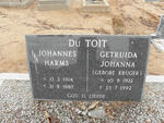 TOIT Johannes Harms, du 1914-1987 & Getruida Johanna KRUGER 1922-1992