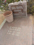 RHYN Johnnie, van 1935-2001