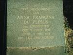 PLESSIS Anna Francina, du nee ESTERHUIZEN 1892-1974