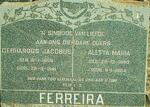 FERREIRA Gerhardus Jacobus 1858-1941 & Aletta Maria 1863-1964