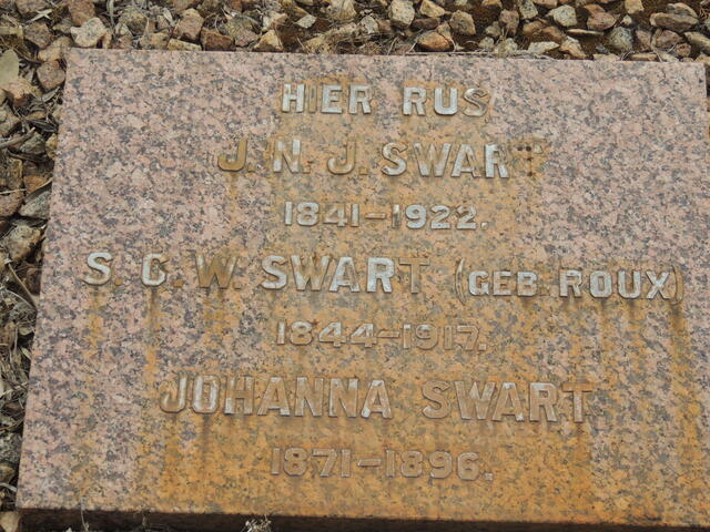 SWART J.N.J. 1841-1922  & S.C.W. ROUX 1844-1917 :: SWART Johanna 1871-1896