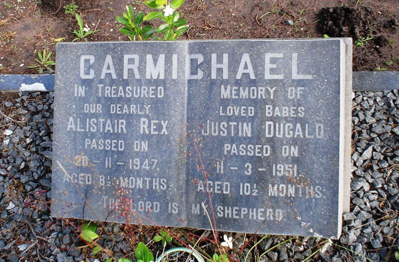 CARMICHAEL Alistair Rex -1947 :: CARMICHAEL Justin Dugald -1951