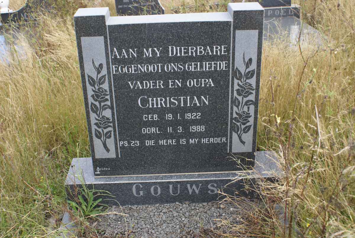 GOUWS Christiaan 1922-1988