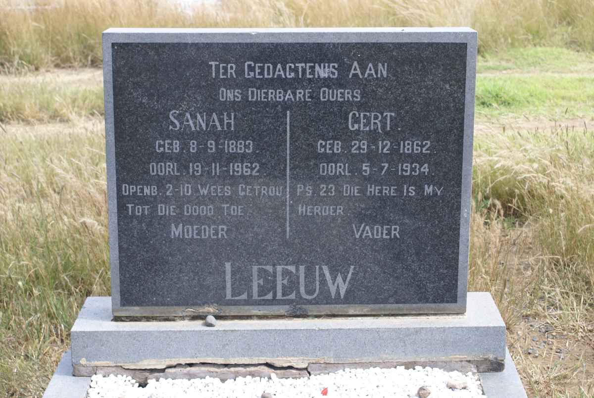 LEEUW Gert 1892-1934 & Sanah 1883-1962
