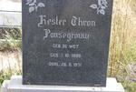 PANSEGROUW Hester Thron nee DE WET 1888-1971