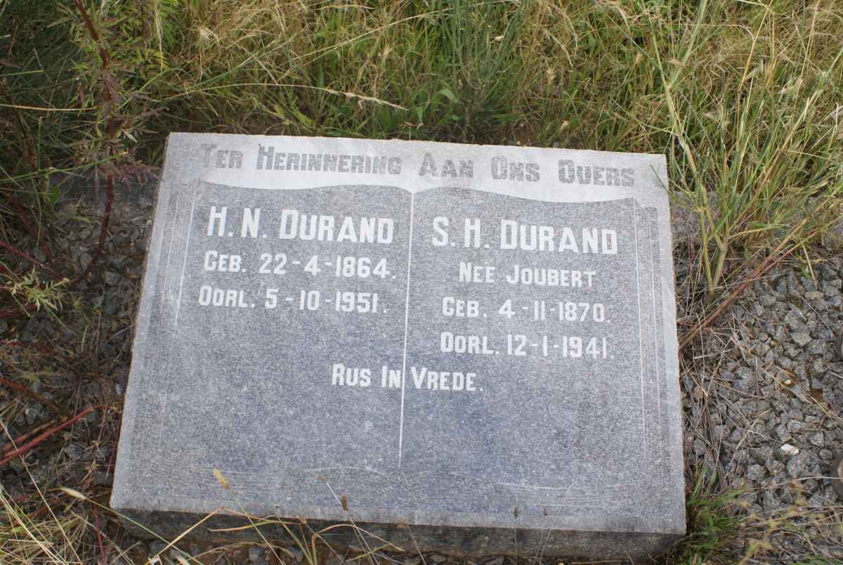 DURAND H.N. 1864-1951 & S.H. JOUBERT 1870-1941