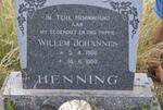 HENNING Willem Johannes 1906-1958