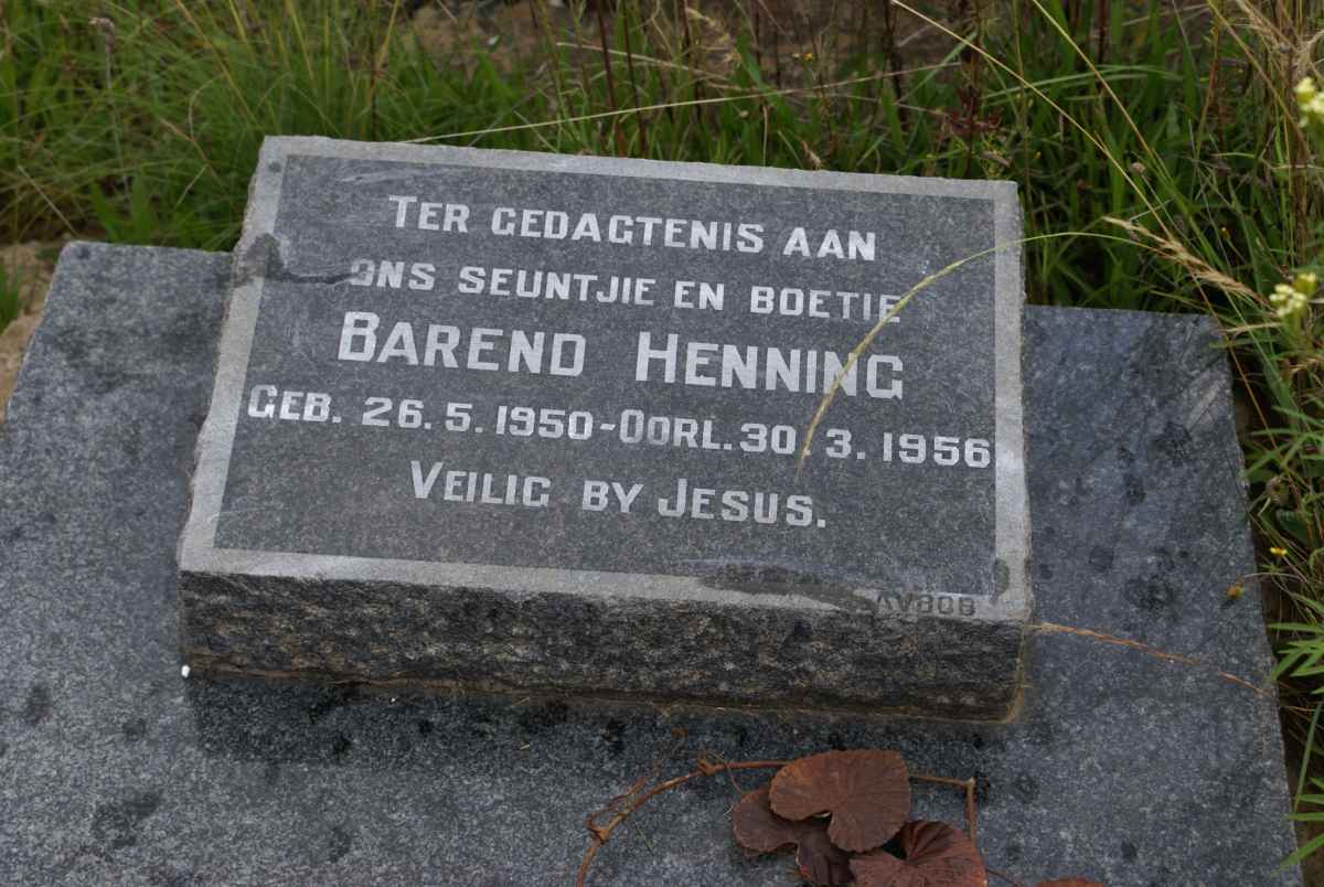HENNING Barend 1950-1956