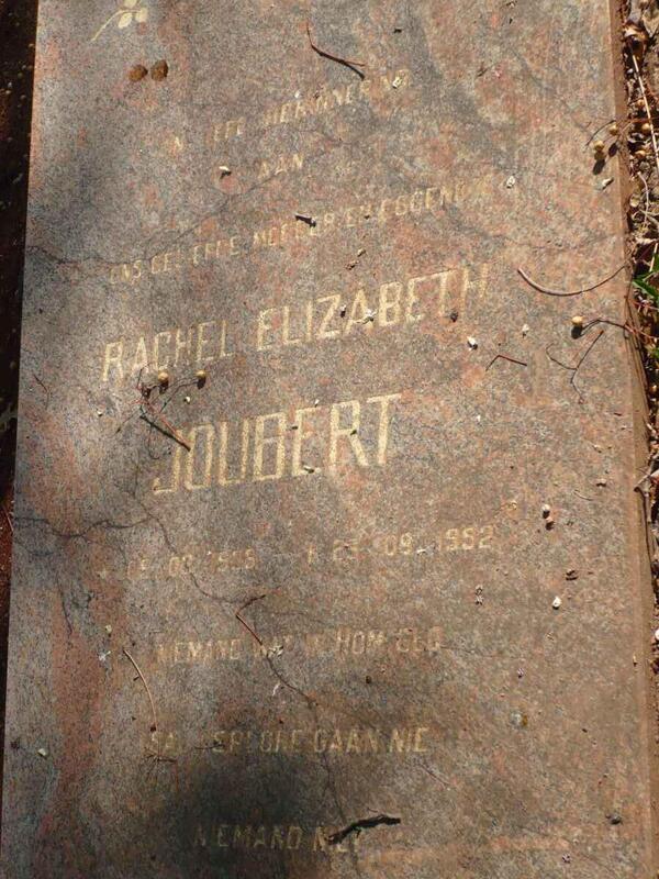 JOUBERT Rachel Elizabeth 1909-1952