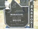 BASSON Melgie 1958-2005 :: BASSON Marietjie 1933-2007