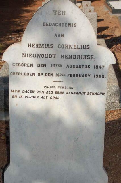 HENDRIKSE Hermias Cornelius Nieuwoudt 1847-1902