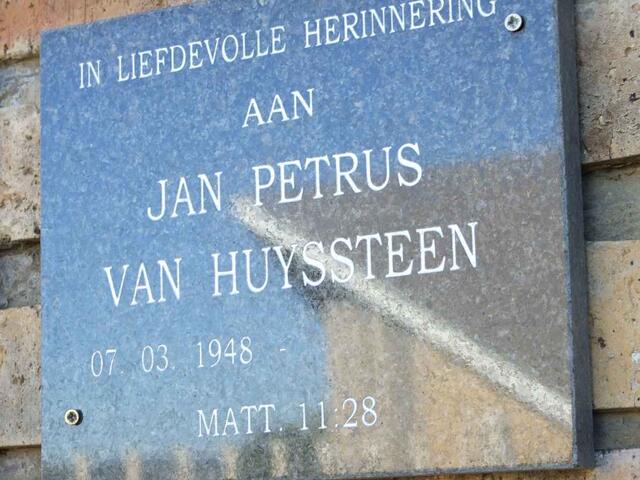HUYSSTEEN Jan Petrus, van 1948-