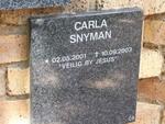 SNYMAN Carla 2001-2003