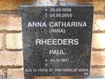 RHEEDERS Paul 1937- & Anna Catharina 1938-2005