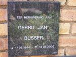 BUSSER Gerrit Jan 1944-2002