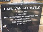 JAARSVELD Carl, van 1948-2010