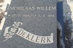 KLERK Nicholaas Willem, de 1924-1973