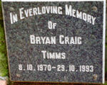 TIMMS Bryan Craig 1970-1993