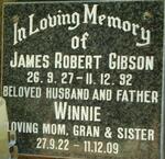GIBSON James Robert 1927-1992 & Winnie 1922-2009