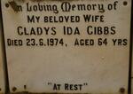 GIBBS Gladys Ida -1974