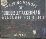 ACKERMAN June Lesley 1944-2011