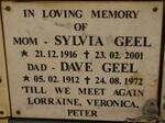 GEEL Dave 1912-1972 & Sylvia 1916-2001