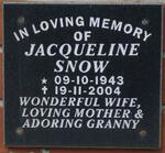 SNOW Jacqueline 1943-2004