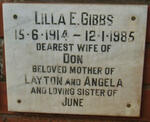 GIBBS Lilla E. 1914-1985