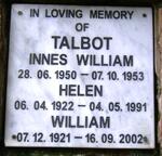 TALBOT William 1921-2002 & Helen 1922-1991 :: TALBOT Innes William 1950-1953