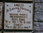 AMBLER Ernest 1910-1985 & Beryl Esmé 1911-1983