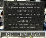 GELDENHUYS Jacobus P. 1916-1979 & Hester S.J. 1915-1974