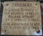 TISSIMAN Roland Robert 1890-1969 & Jane Andrewina Seath 1889-1985
