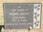 HARTLEY James Ernest 1875-1956 & Miranda DURAND -1969
