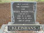 KLEINHANS Maria Magrietha nee VAN ZYL 1905-1974
