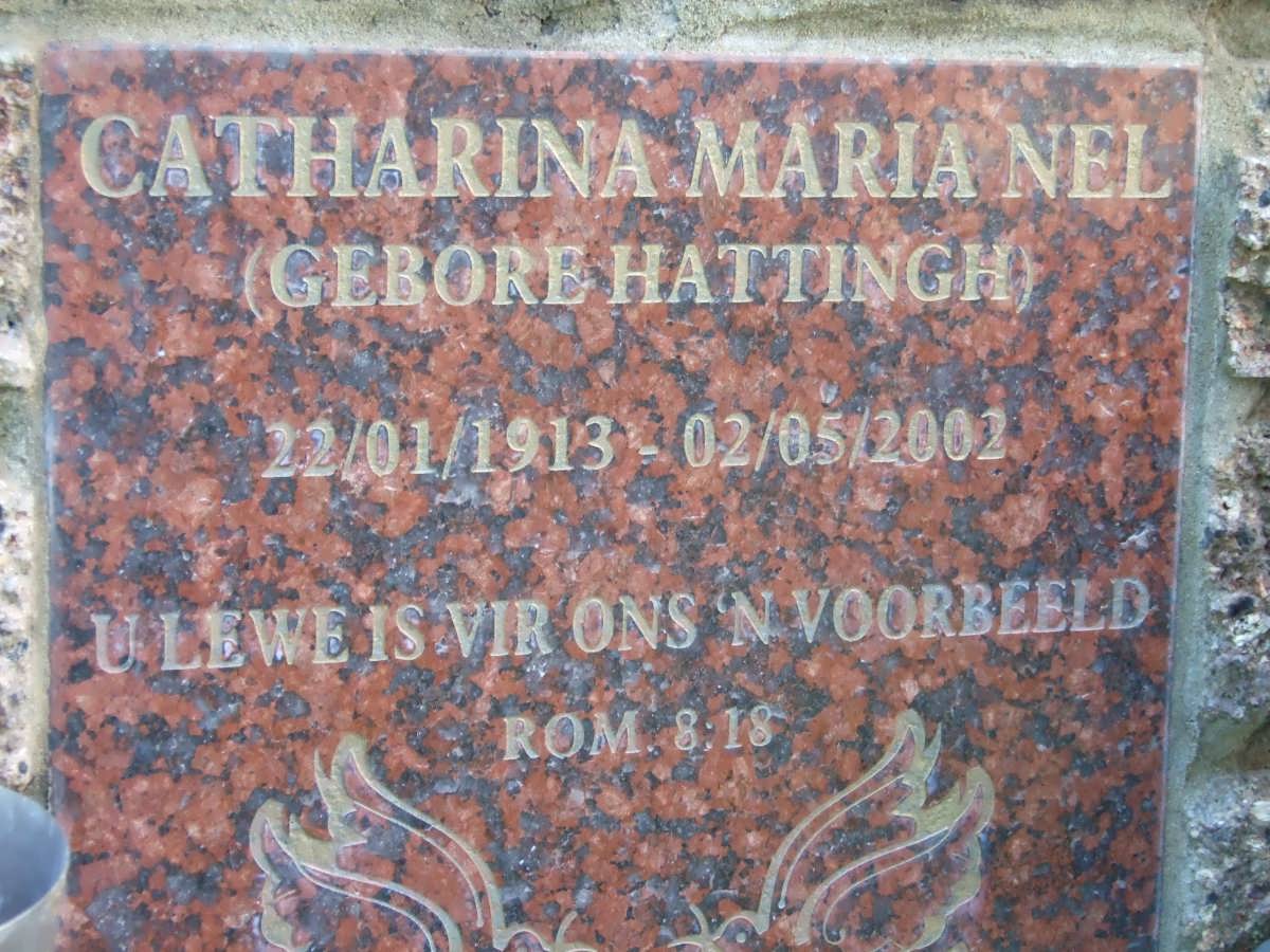 NEL Catharina Maria nee HATTINGH 1913-2002