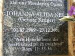 NEL Johanna Alida nee KRÜGER 1909-2001