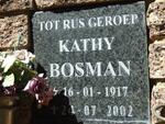 BOSMAN Kathy 1917-2002