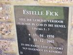 FICK Estelle 1950-2002