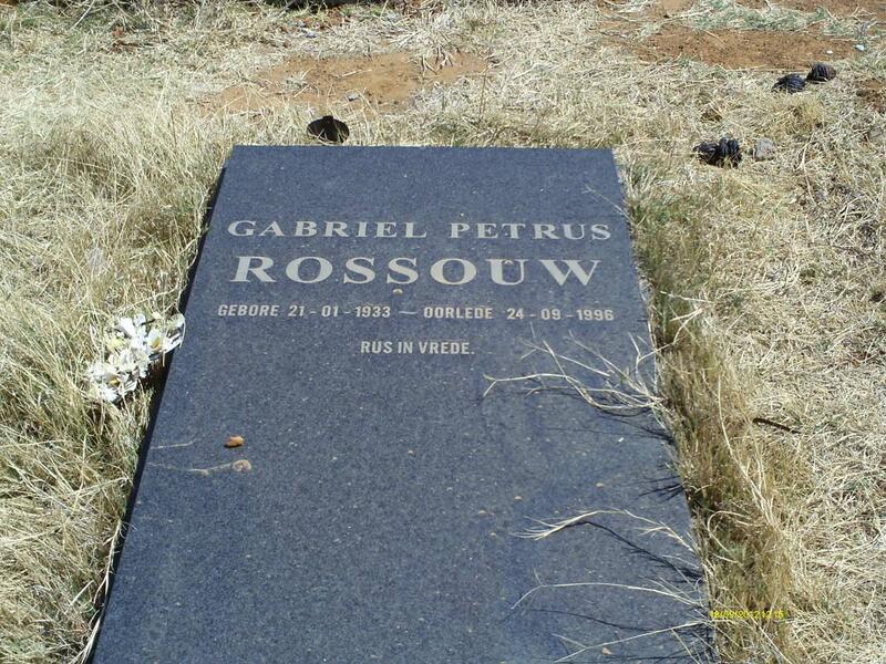ROSSOUW Gabriel Petrus 1933-1996