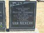 NIEKERK Hester Johanna van nee V.D. MERWE 1889-1957