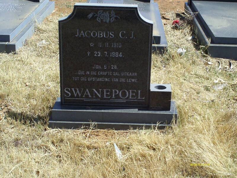 SWANEPOEL Jacobus C.J. 1910-1994